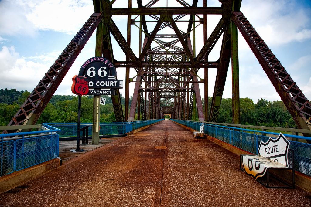 Chain of Rocks Bridge - Originally built as a toll bridge over the Mississippi.